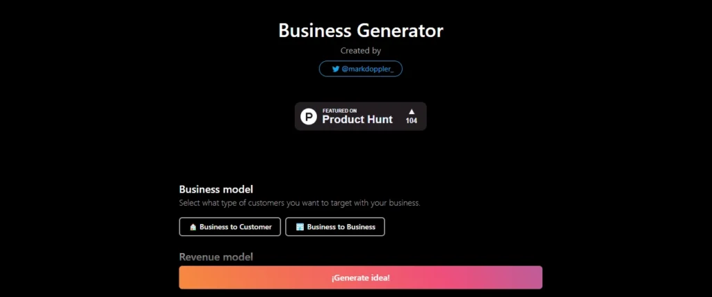 AI tools for Business Idea Generation