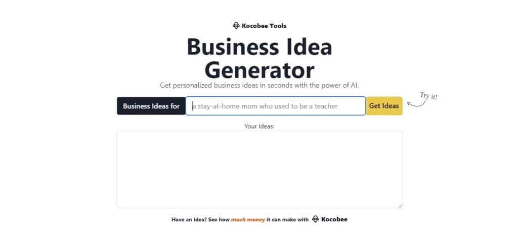 AI tools for Business Idea Generation